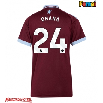 Aston Villa Amadou Onana #24 Tricou Fotbal Replică 2026-27 Femei Acasa